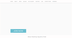 Desktop Screenshot of hackneyaquaticsclub.org